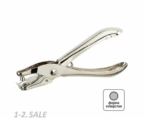 753200 - Дырокол Attache на 1 отверстие, на 6 листов, металлический 989505 (2)