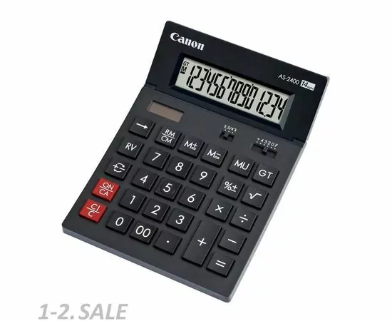 753229 - Калькулятор настольный ПОЛНОРАЗМЕРНЫЙ Canon бухг. AS-2400 EMEA HB 14разСер 724445 (2)