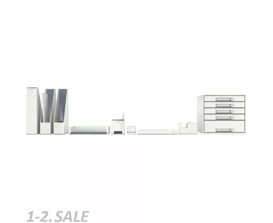 753257 - Вертикальный накопитель Leitz WOW 70мм двухцветный серый/белый 877385 (5)