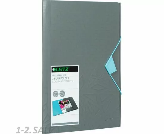 753440 - Папка на резинках с 3-мя клап.Leitz UrbanChic 46490089 темно-серый 673237 (2)