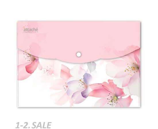 753590 - Папка конверт на кнопке А5, 180мкм,  Flower  Dreams ассорти, 6 шт.уп 1056323 (4)
