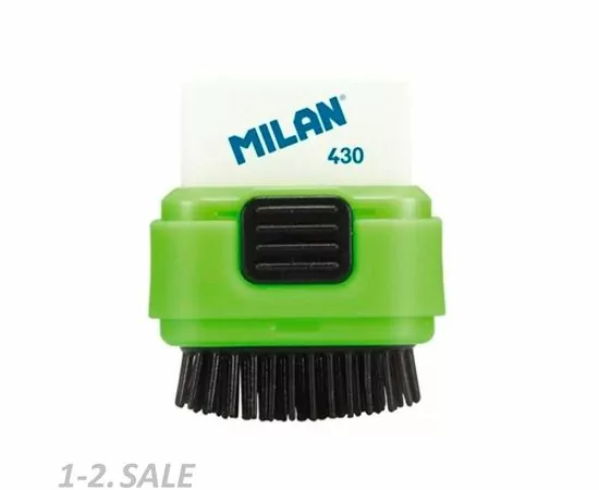 753874 - Ластик каучуковый Milan Compact в пластиковом чехле с щёткой, цв в асс 1032910 (2)