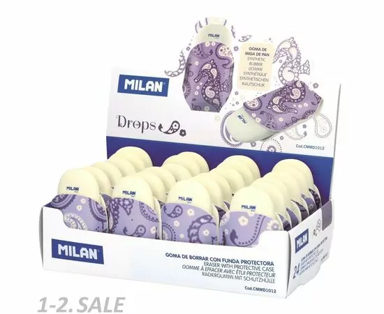 753876 - Ластик каучуковый Milan Drops CMMD1012 в чехле 1032907 (3)