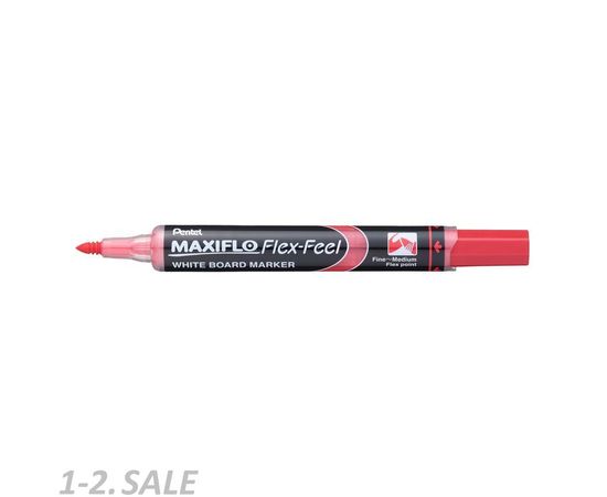 753908 - Маркер для досок Pentel Maxiflo Flex-Feel гибкий након., красный, 1.0-5.0мм 839614 (4)