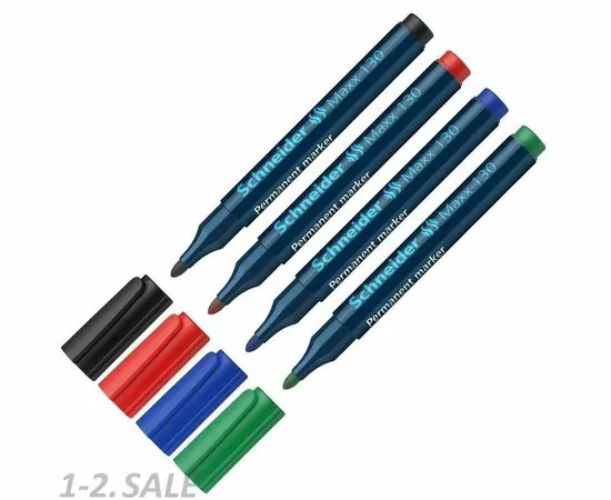 753972 - Маркер перманентный SCHNEIDER Maxx 130 набор 4 цв 944954 (2)