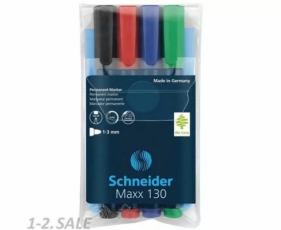 753972 - Маркер перманентный SCHNEIDER Maxx 130 набор 4 цв 944954 (3)