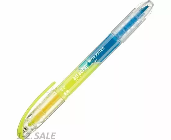 754033 - Маркер выделитель текста Attache Selection Dual 1-4 мм желт/голубой 958576 (3)