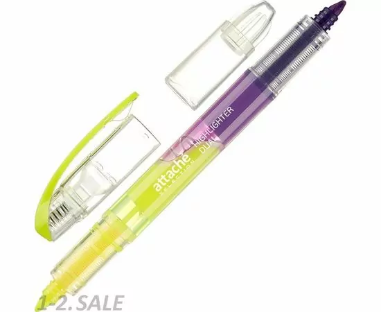754037 - Маркер выделитель текста Attache Selection Dual 1-4 мм желт/фиолетовый 958579 (2)