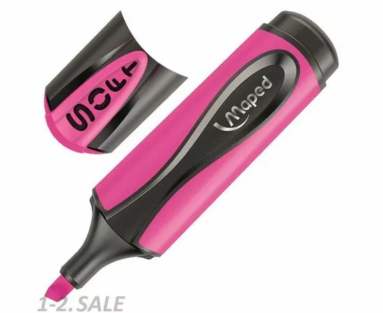 754051 - Маркер выделитель текста Maped ultra soft мягкий наконечник 1-5 мм розовый 756974 (2)