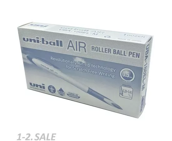 754104 - Роллер Uni-Ball AIR 0,28-0,45мм синий UBA-188EL-M, голуб. корп 1099450 (3)