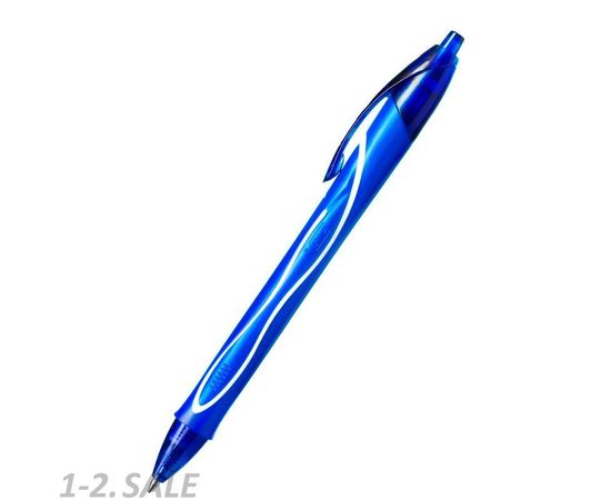 754123 - Ручка гелевая BIC Gelocity Quick Dry синий,автомат.0,35мм,прорезин.корпус 1009305 (2)