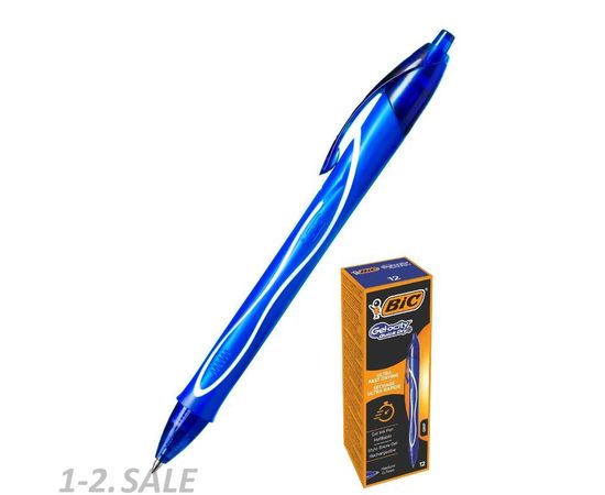 754123 - Ручка гелевая BIC Gelocity Quick Dry синий,автомат.0,35мм,прорезин.корпус 1009305 (3)