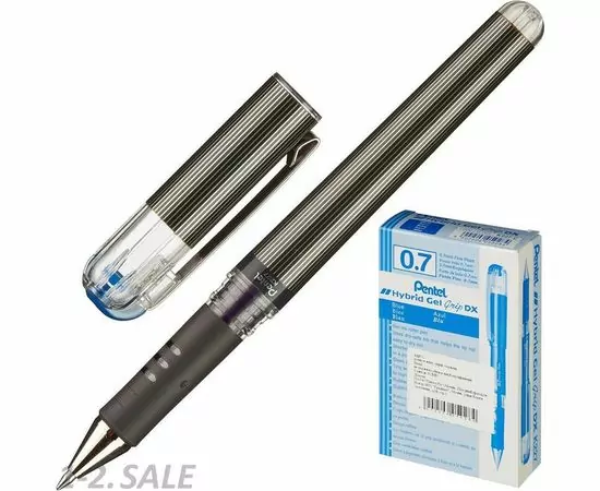 754136 - Ручка гелевая Pentel Hybrid gel Grip DX, синий, 0,7мм, К227-С 769658 (3)
