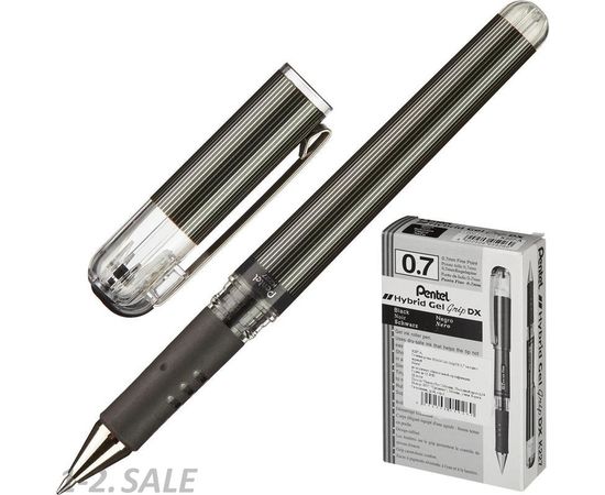 754137 - Ручка гелевая Pentel Hybrid gel Grip DX, черный, 0,7мм, К227-А 769657 (3)