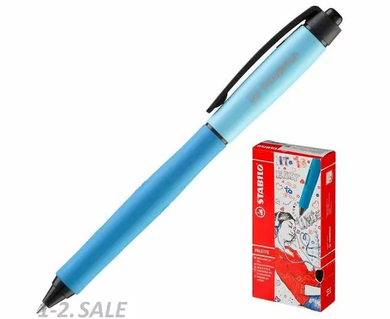 754139 - Ручка гелевая STABILO PALETTE XF автомат.268/3-41-1 голуб.корп.0,35мм,синяя 734689 (3)