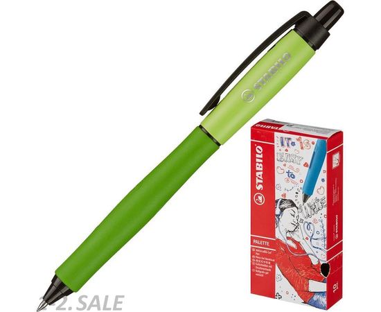 754140 - Ручка гелевая STABILO PALETTE XF автомат.268/3-41-2 зелен.корп.0,35мм,синяя 734690 (3)