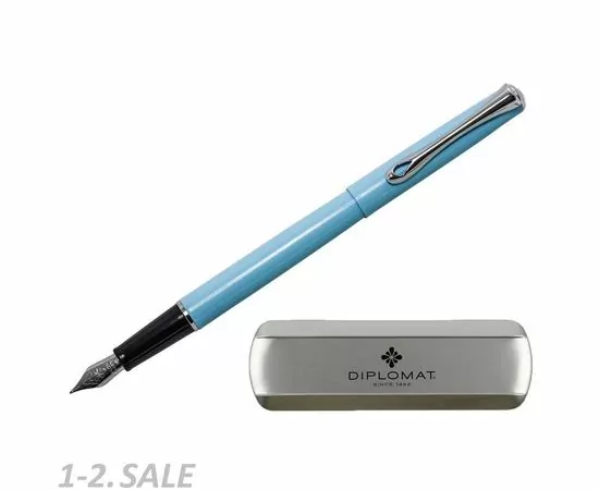 754168 - Ручка перьевая DIPLOMAT Traveller Lumi blue M синий D20001070 1006778 (2)