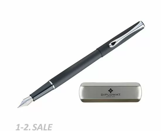 754172 - Ручка перьевая DIPLOMAT Traveller lapis black F синий D20000816 1006786 (2)