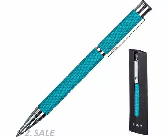 754181 - Ручка шариковая Attache Selection Cruise, автомат.синий, в черн.конверте 1035347 (2)