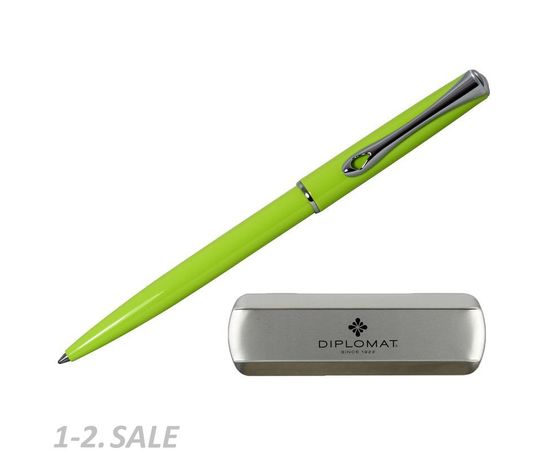 754197 - Ручка шариковая DIPLOMAT Traveller Lumi green синий D20001073 1006781 (2)