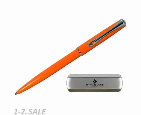 754198 - Ручка шариковая DIPLOMAT Traveller Lumi orange синий D20001069 1006783 (2)
