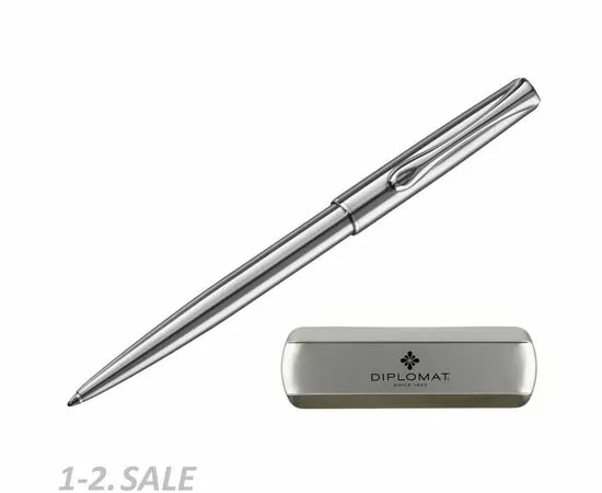 754202 - Ручка шариковая DIPLOMAT Traveller stainless steel синий D10061083 1006791 (2)