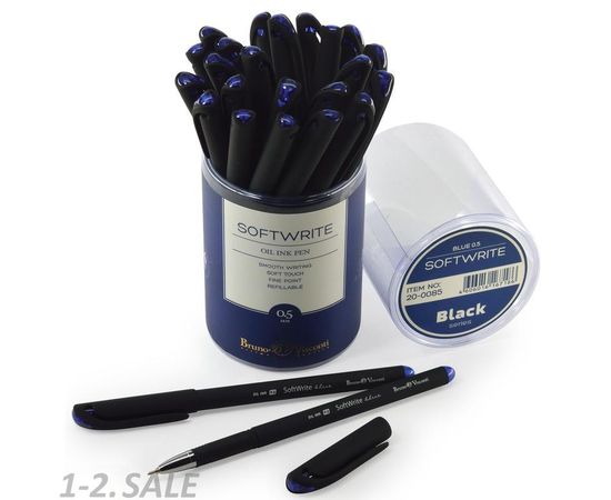 754245 - Ручка шарик масляная Softwrite Black 0,5 мм синяя 20-0085 1157506 (4)