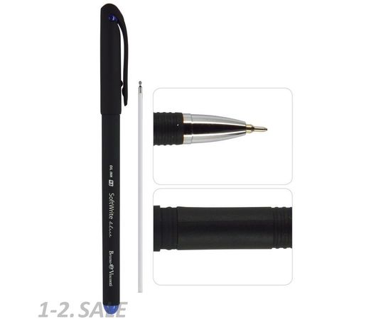 754245 - Ручка шарик масляная Softwrite Black 0,5 мм синяя 20-0085 1157506 (5)