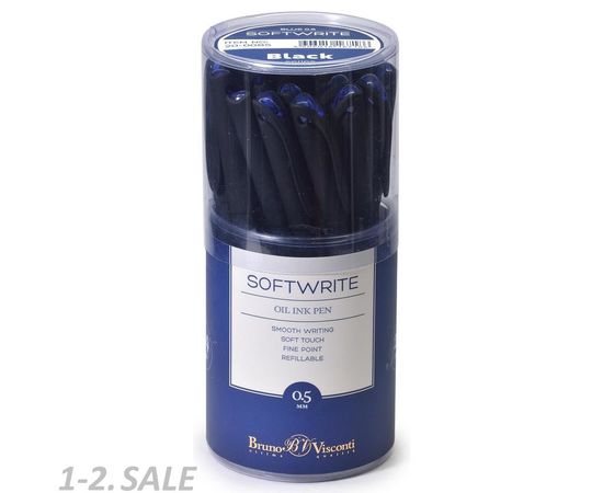 754245 - Ручка шарик масляная Softwrite Black 0,5 мм синяя 20-0085 1157506 (6)