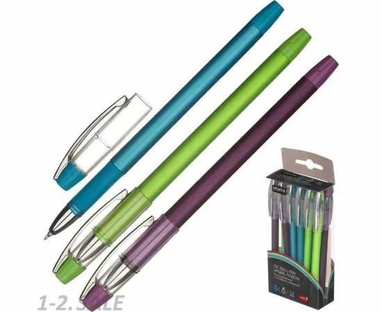 754282 - Ручка шариковая Attache Sellection Pearl touch Glide 0,3мм,син,корп.васс. 966895 (3)