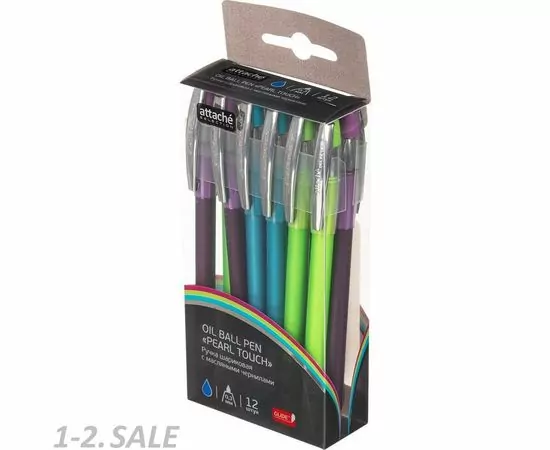 754282 - Ручка шариковая Attache Sellection Pearl touch Glide 0,3мм,син,корп.васс. 966895 (8)