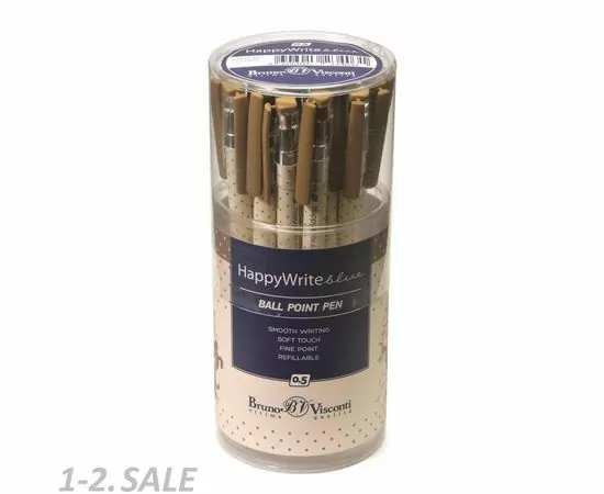 754298 - Ручка шариковая BRUNO VISCONTI HappyWrite. Щенок с букетом синий 0,5мм 1013675 (7)