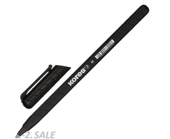 754305 - Ручка шариковая KORES K0R-M Super Slide 0,5мм треу.корп, черн.прорез.корп 1013669 (2)