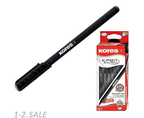 754305 - Ручка шариковая KORES K0R-M Super Slide 0,5мм треу.корп, черн.прорез.корп 1013669 (3)