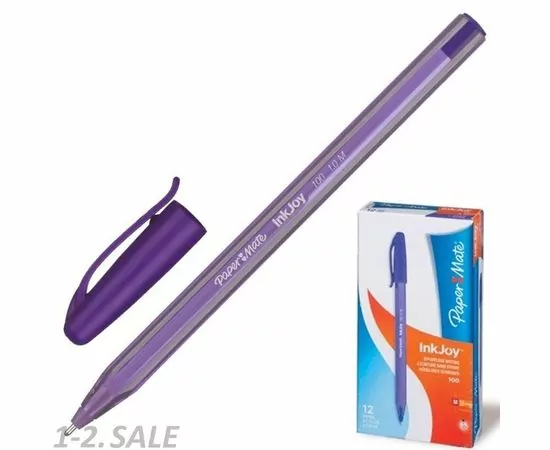 754313 - Ручка шариковая PAPER MATE InkJoy трегхр.корпус фиолетовый ст., 0,5мм. 820121 (3)