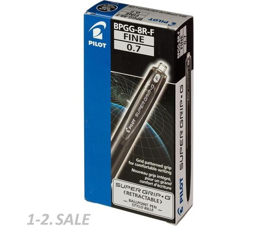 754320 - Ручка шариковая PILOT Super Grip BPGG-8R-F-B авт.резин.манжет.черная 0.22мм 735670 (4)