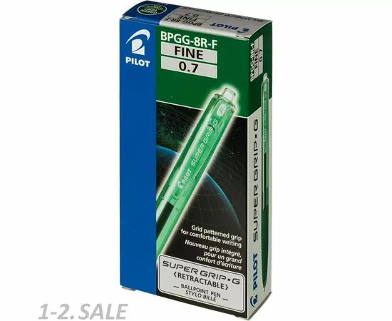 754321 - Ручка шариковая PILOT Super Grip BPGG-8R-F-G ав.резин.манжет.зеленая 0.22мм 735672 (4)