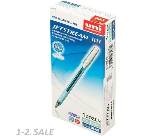 754333 - Ручка шариковая Uni Jetstream SX-101FL-07 SKYBLUE BLUE неавт. синяя, 0,7мм 1096215 (4)