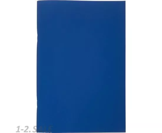 755115 - Тетрадь общая А4,96л,клет,скреп,обл.бумвинил,блок офсет-2 Синяя 916991 (2)