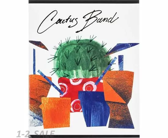 755227 - Тетрадь общая А5,48л,кл,скреп,мел.кар,УФ-лак №1 School Cactus band Барабаны 1154665 (2)