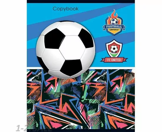 755235 - Тетрадь общая А5,48л,кл,скреп,мел.об,бл.офсет-2 ФУТБОЛЬНАЯ ТЕМА 48-6970 асс 1159148 (7)