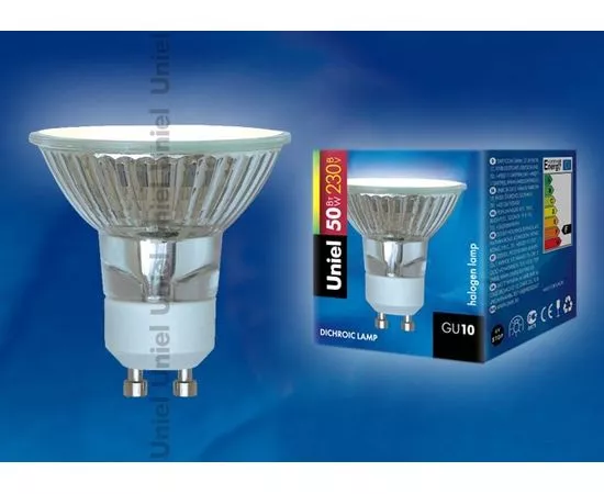 599597 - Лампа галоген. Uniel JCDR GU10 220V 50W JCDR-50/GU10 (1)