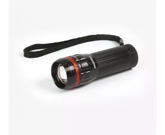 599956 - Smartbuy фонарь ручной SBF-305-3AAA (3xR03) 1св/д 3W (100lm), черный/алюминий, 2 реж, фокус-ка, zoom (1)