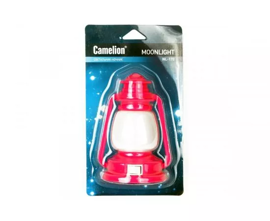 602045 - Camelion NL-170 ночник 0.5W 5LED 110x75x70 Фонарик розовый 220V, пластик, выкл. (1)