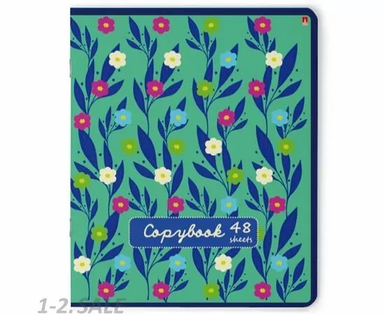 755267 - Тетрадь общая А5,48л,кл,скрепка ЦВЕТОЧНЫЙ КАЛЕЙДОСКОП 5 ВИДОВ 7-48-1054 1156584 (5)