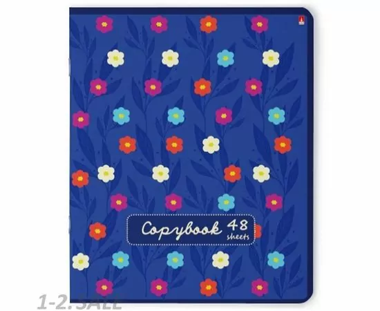 755267 - Тетрадь общая А5,48л,кл,скрепка ЦВЕТОЧНЫЙ КАЛЕЙДОСКОП 5 ВИДОВ 7-48-1054 1156584 (6)