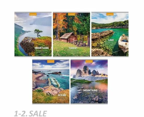 755340 - Тетрадь общая А5,48л,линия,скоба НЕПЕРЕДАВАЕМАЯ ПРИРОДА (48-0080) 5видов 992267 (2)