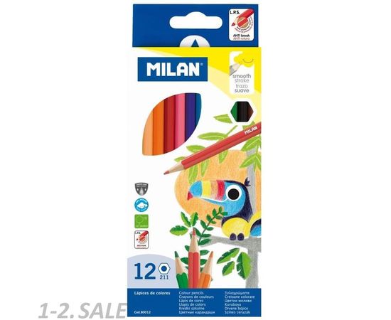 755817 - Карандаши цветные 12цв 6-гран Milan, 80012 1110713 (2)