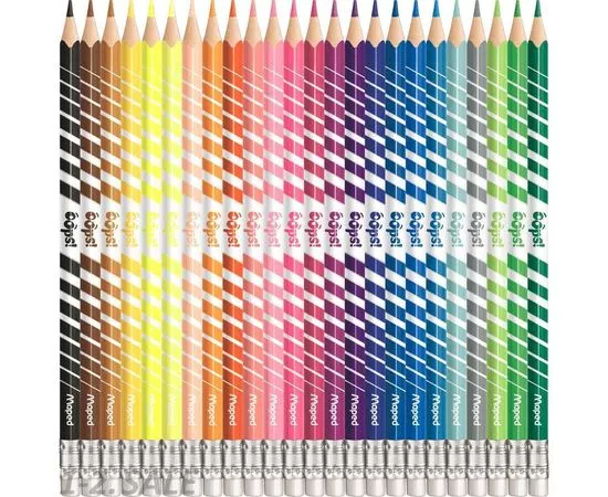 755865 - Карандаши цветные c ластиком Maped COLORPEPS OOPS,24 цв, пластик,832824 1167814 (3)