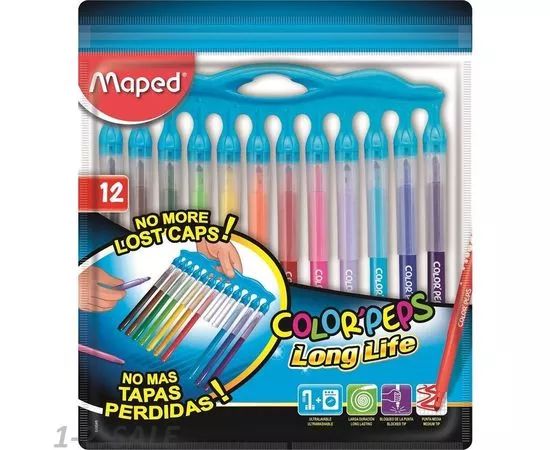 755955 - Фломастеры MAPED COLORPEPS LONG LIFE 12 шт. 845045 733548 (3)